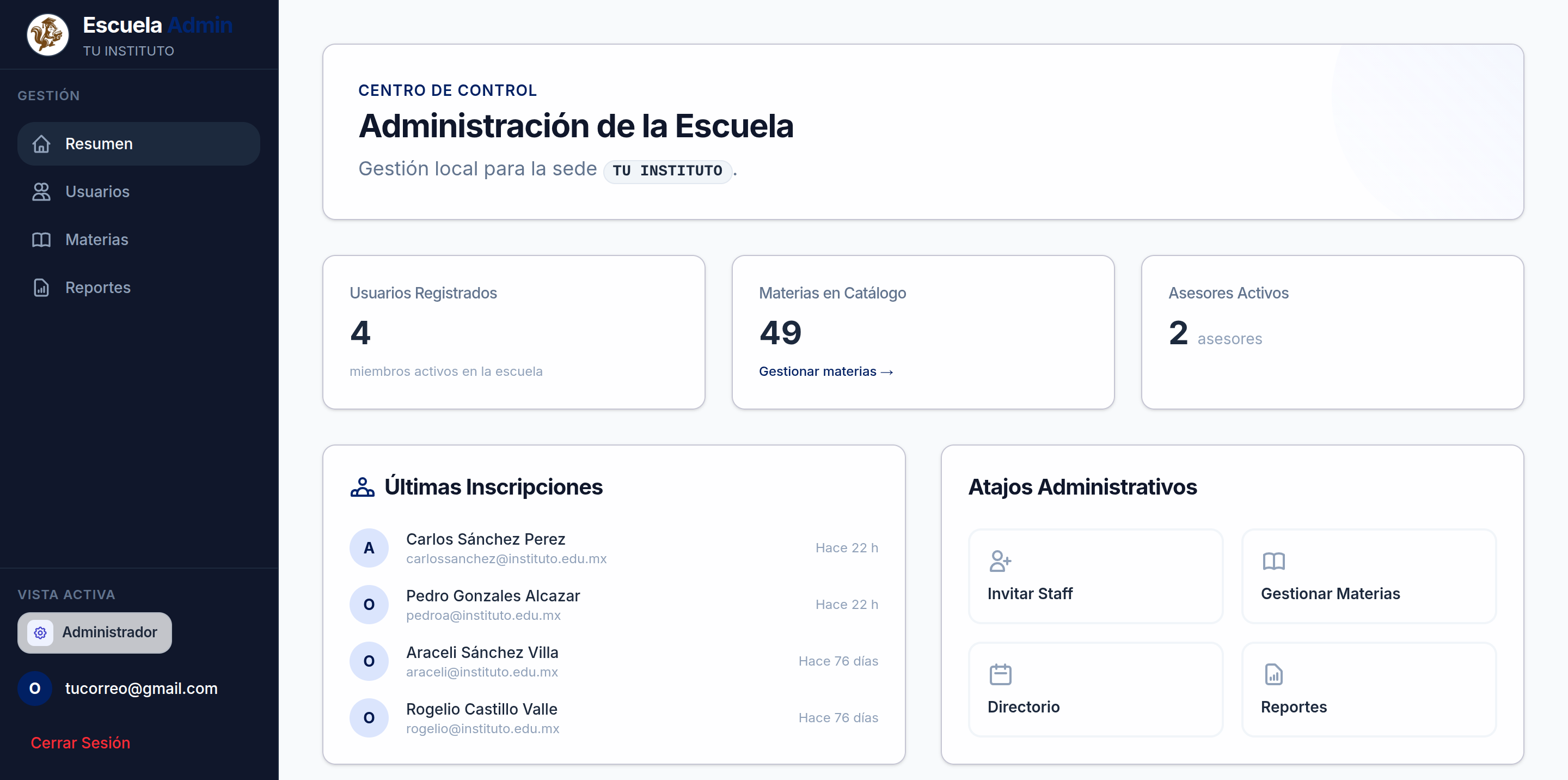 Cuinix Dashboard Admin Mockup